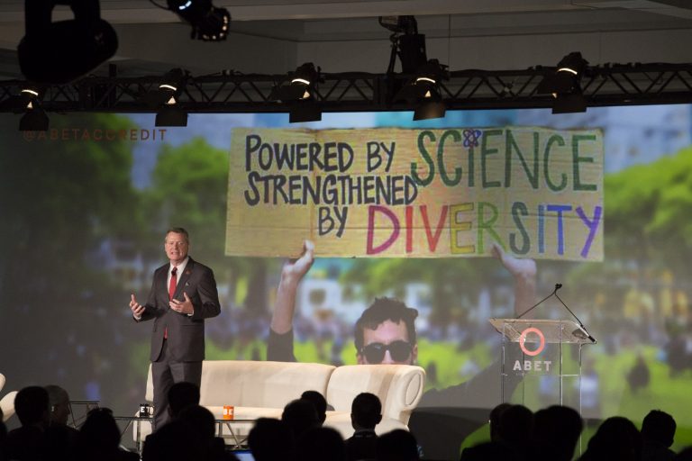 Michael Milligan speaking at the 2018 ABET Symposium