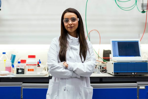 woman in lab